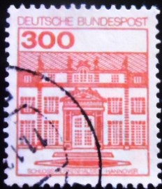 Selo postal da Alemanha de 1982 Herrenhausen Castle