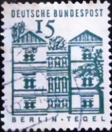 Selo postal da Alemanha de 1965 Tegel castle