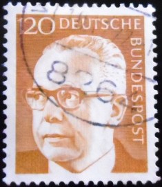 Selo postal Alemanha 1972 Dr. Gustav Heinemann 120
