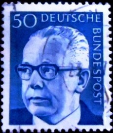 Selo postal Alemanha 1971 Dr. Gustav Heinemann 50