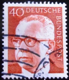 Selo postal Alemanha 1971 Dr. Gustav Heinemann 40
