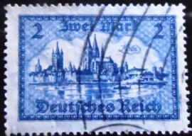 Selo postal da Alemanha Reich de 1924 View onto Old-Cologne