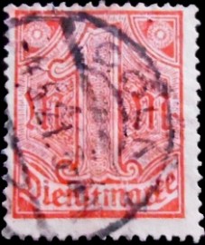 Selo postal da Alemanha Reich de 1920 Official Stamp 1