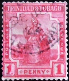 Selo postal de Trinidad e Tobago de 1913 seated Britannia 1