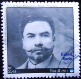 Selo postal do Brasil de 2016 Rubén Dario