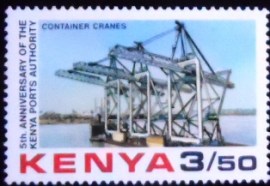 Selo postal do Quênia de 1983 Container Cranes 3,50