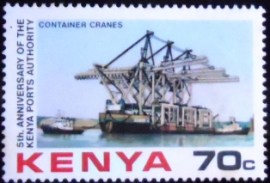 Selo postal do Quênia de 1983 Container cranes 70
