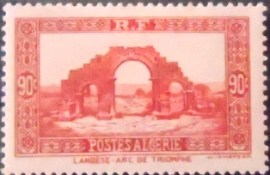 Selo postal da Argélia de 1936 Arc de Triomphe