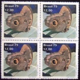 Quadra de selos do Brasil de 1979 C. Eurilochus