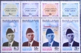 Série postal do Paquistão de 1976 Muhammad Ali Jinnah
