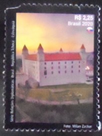 Série postal do Brasil de 2020 Bratislava Castle