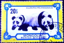 Selo postal da Mongólia de 1977 Giant Panda 20 NCC