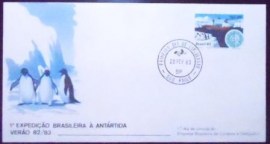 FDC Oficial Nº 278 de 1983 Expedição Antártica