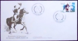 Envelope de 1º Dia de Circulação  de 1983 Simón Bolivar