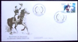 Envelope de 1º Dia de Circulação  de 1983 Simón Bolivar