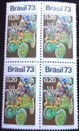 Quadra de selos postais do Brasil de 1973 Episódio de 2 de Julho