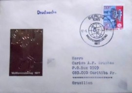Envelope Comemorativo da Alemanha Oriental de 1977 Transducer Cabinet