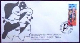 FDC Oficial nº 461 de 1988 Artes Cênicas