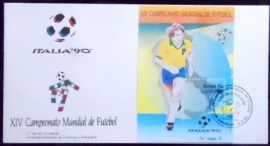 FDC Oficial de 1990 nº 501 XIV Mundial de Futebol