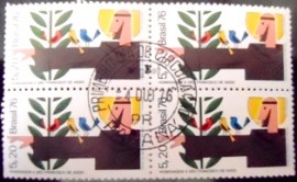 Quadra de selos do Brasil de 1976 São Francisco M1C