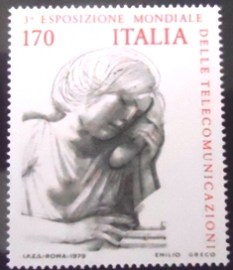 Selo postal da Itália de 1979 Woman on the phone