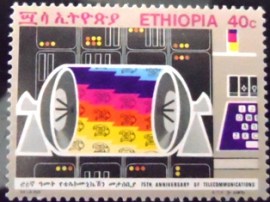 Selo postal da Etiópia de 1971 Radio communications