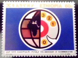 Selo postal da Etiópia de 1971 Phone