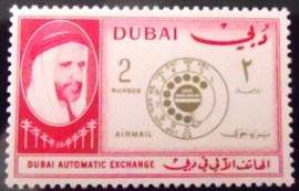 Selo postal do Dubai de 1966 Telephone 2
