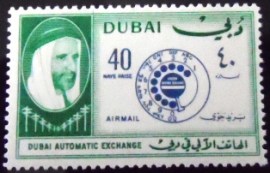 Selo postal do Dubai de 1966 Telephone 40
