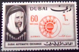 Selo postal do Dubai de 1966 Telephone 60
