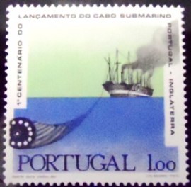 Selo postal de Portugal de 1970 Cable-laying Ship Great Eastern 1$