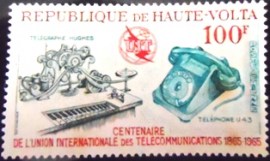 Selo postal de Haute Volta de 1965 International Telecommunication Union