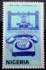 Selo postal da Nigéria de 1976 Telephones