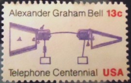 Selo postal dos Estados Unidos de 1976 Telephone Centennial