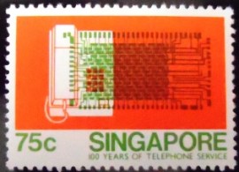 Selo postal de Singapura de 1979 Digital telephone & circuit diagram