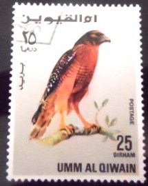 Selo postal de Umm Al Qiwain de 1968 Red-shouldered Hawk