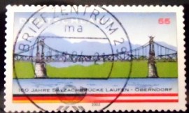 Selo postal da Alemanha de 2003 Salzach River Bridge