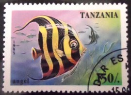 Selo postal da Tanzânia de 1995 Angelfish