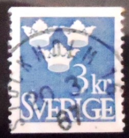 Selo postal da Suécia de 1964 Three Crowns