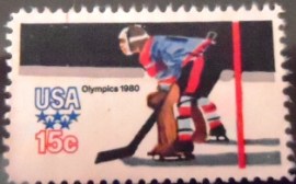 Selo postal dos Estados Unidos de 1980 Ice Hockey