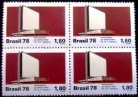 Quadra de selos postais do Brasil de 1978 Brapex III