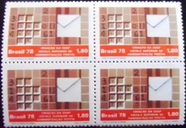 Quadra de selos postais do Brasil de 1978 ESAP