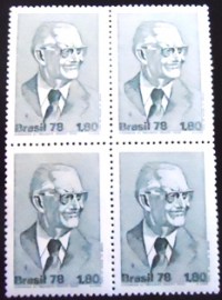 Quadra de selos postais do Brasil de 1978 Ernesto Geisel