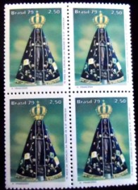 Quadra de selos postais do Brasil de 1979 N. S. Aparecida