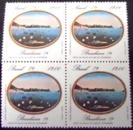 Quadra de selos do Brasil de 1979 Pesca da Baleia