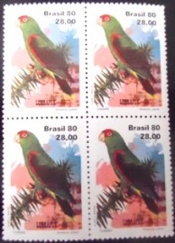 Quadra de selos do Brasil de 1980 Charão