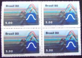 Quadra de selos do Brasil de 1980 Telebrás