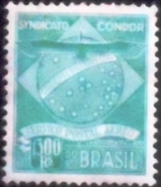 Selo postal do Brasil de 1927 Sindicato Condor 1300 K4