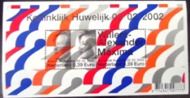 Bloco postal da Holanda de 2002 Royal Wedding