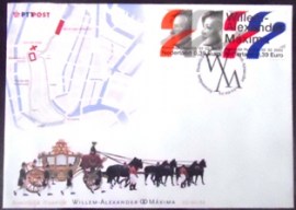 Envelope Comemorativo da Holanda de 2002 Royal Wedding